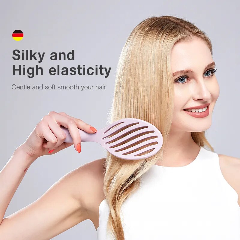 MR.GREEN Hollow Out Hair Brush Scalp Massage Combs Hair Styling Detangler Fast Blow Drying Detangling Tool Wet Dry Curly Hair - mybesthealthandwellness