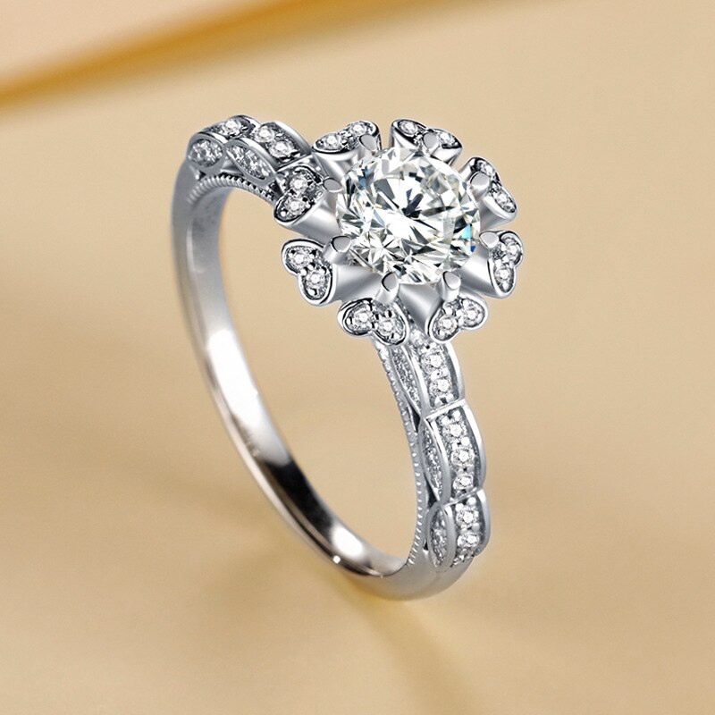 100% Real 18K White Gold Jewelry Natural Moissanite Diamond Resizable Rings for Women Anillos De Invisible Setting Rings Jewelry - mybesthealthandwellness