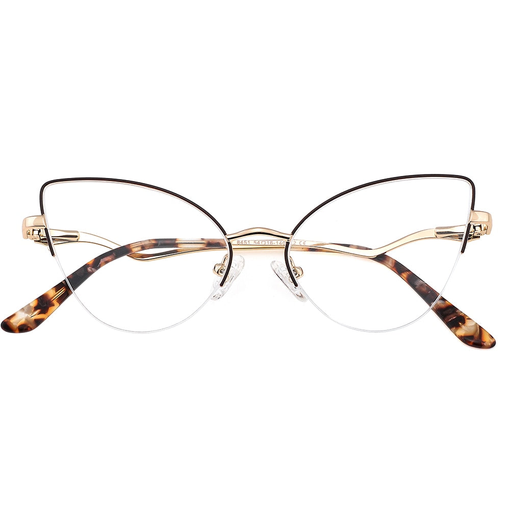 Cat Eye Glasses Frame Women Eyeglasses Frames Luxury Anti Blue Light Glasses Optical Prescription Eyewear Reading Glasses 2022 - mybesthealthandwellness