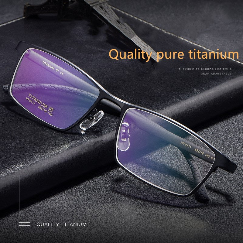 New Men's Pure Titanium Glasses Frame Business Ultralight Full Frame Glasses Optical Glasses Frame Prescription Glasses - mybesthealthandwellness