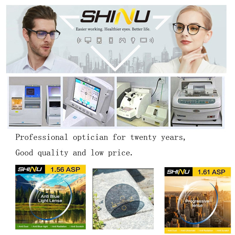 Men's Glasses Multifocal Progressive Reading Glasses Men Women Reader Presbyopia Hyperopia Eyeglasses Diopter Eyewear Spectacles - mybesthealthandwellness