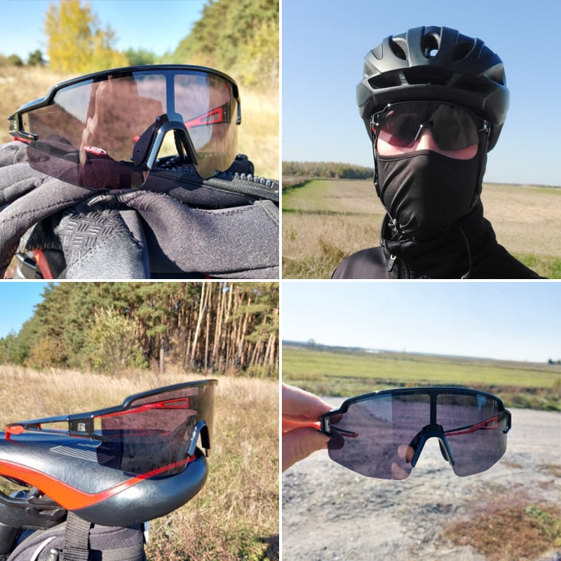 ROCKBROS Photochromic Cycling Glasses Bike Bicycle Glasses Sports Men's Sunglasses MTB Road Cycling Eyewear Protection Goggles - mybesthealthandwellness