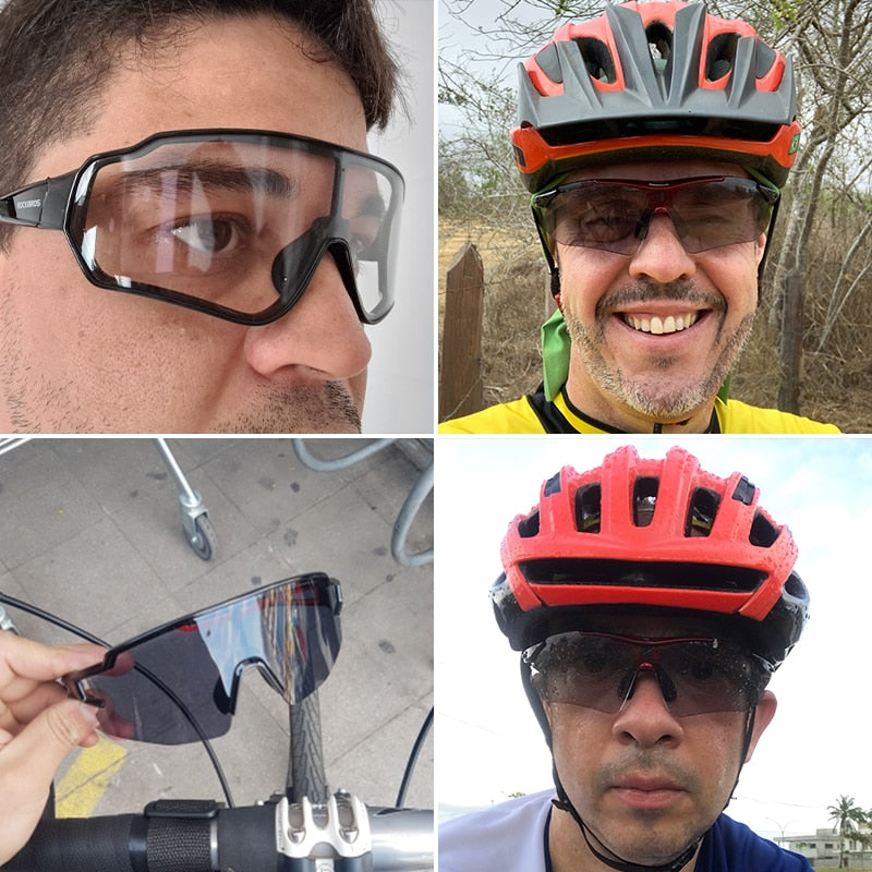 ROCKBROS Photochromic Cycling Glasses Bike Bicycle Glasses Sports Men's Sunglasses MTB Road Cycling Eyewear Protection Goggles - mybesthealthandwellness