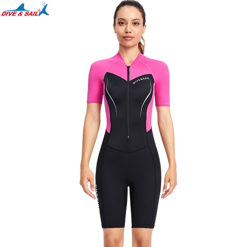 DIVE & SAIL Adult Mens Womens Diving Suit 1.5mm Shorty Wetsuit Neoprene Diving Suit For Snorkeling Swimming Surfing Canoeing - mybesthealthandwellness