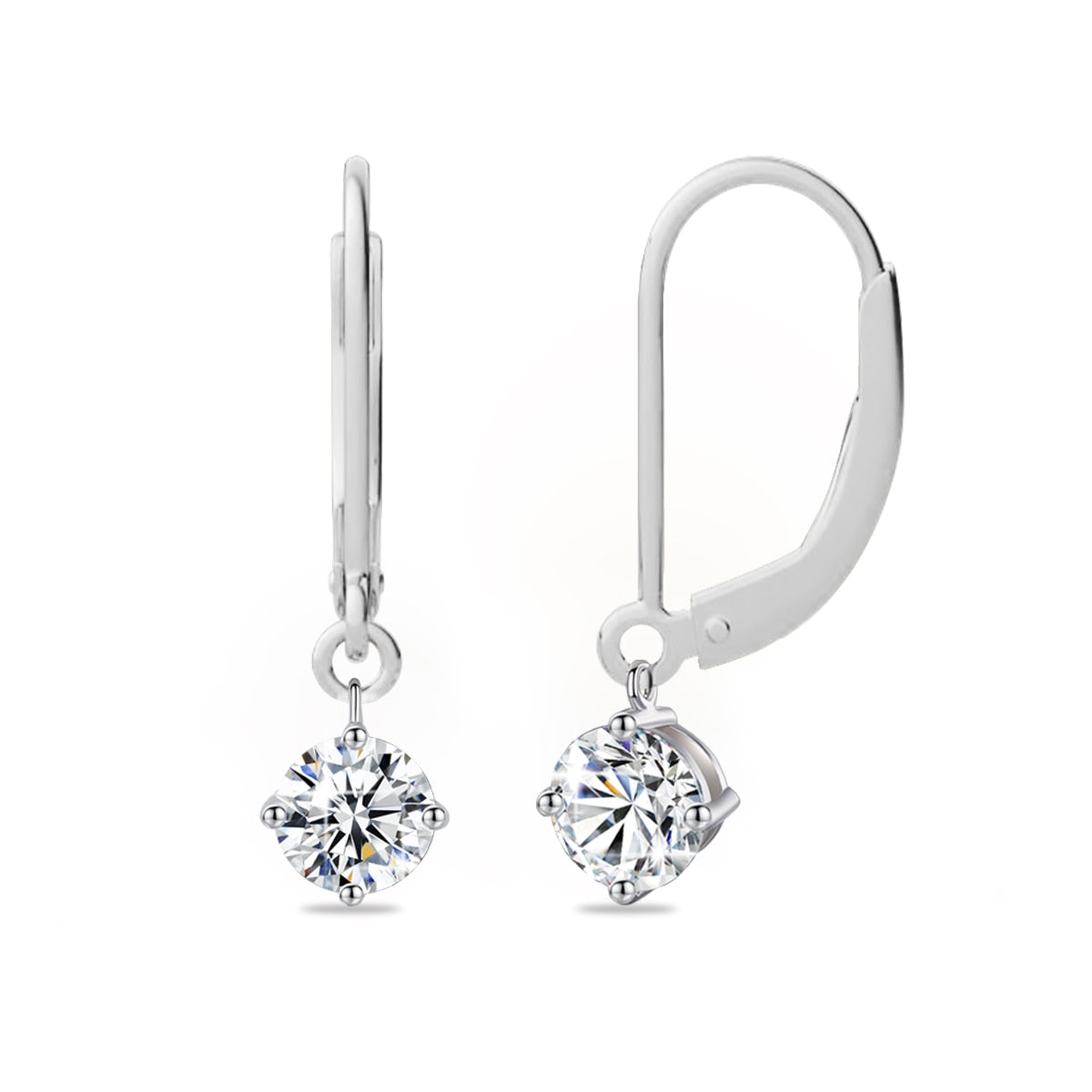 Trend 100% Real 1.2ct Moissanite Eardrop Earrings 925 Sterling Silver Earrings Sparkling Woman Wedding Fine Jewelry Party Gift - mybesthealthandwellness