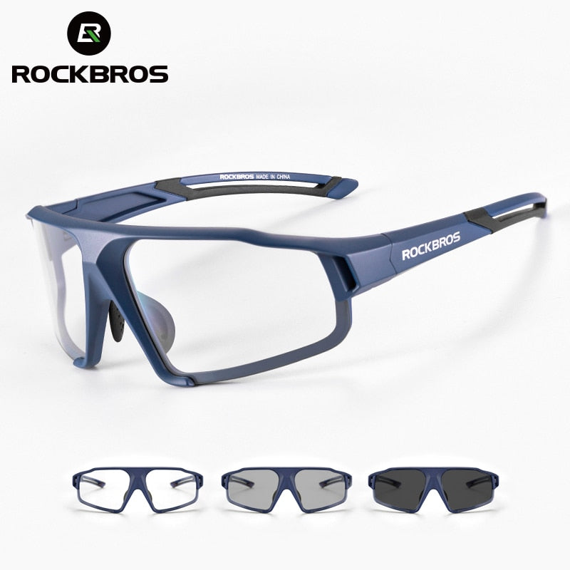 ROCKBROS Photochromic Cycling Glasses Bike Bicycle Glasses Sports Men's Sunglasses MTB Road Cycling Eyewear Protection Goggles - mybesthealthandwellness