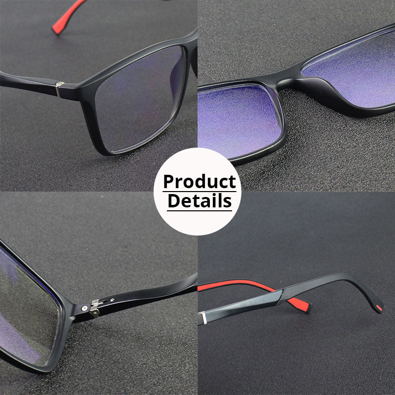 Men Women Progressive Multifocal Reading Glasses Blue Light BlockingTR90 Aluminum Magnesium Sport Square Frame Eyewear UV400+2 3 - mybesthealthandwellness
