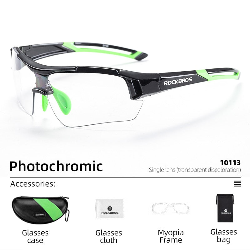 ROCKBROS Photochromic Cycling Glasses Bike Bicycle Glasses Sports Men's Sunglasses MTB Road Cycling Eyewear Protection Goggles - mybesthealthandwellness