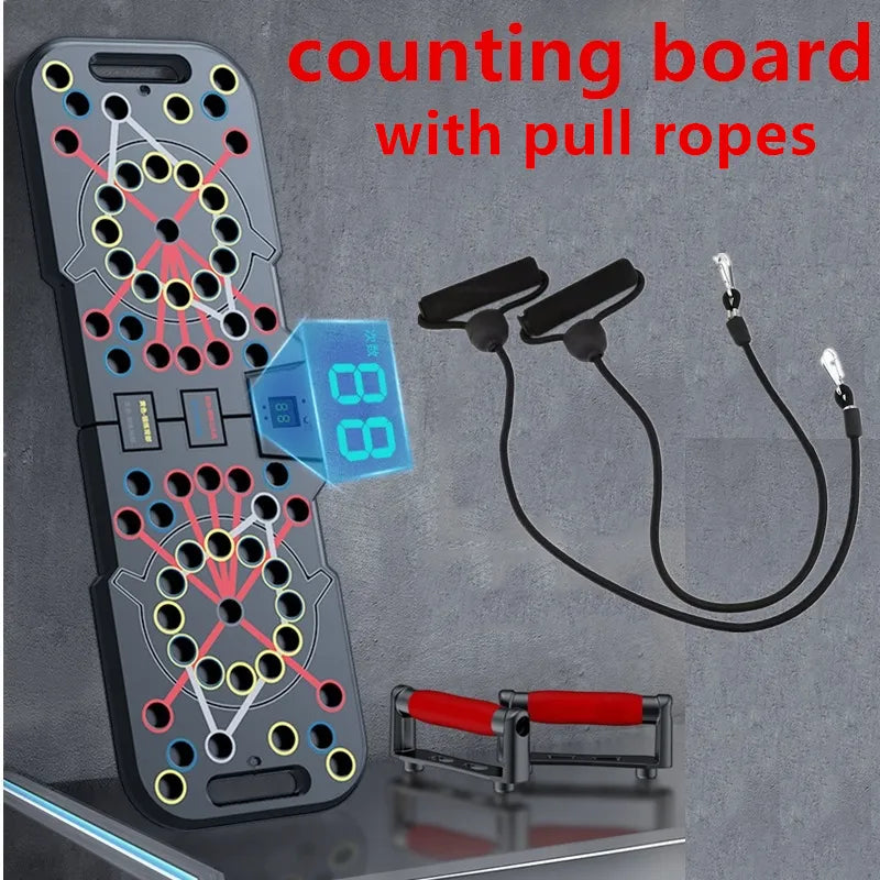 Dropshippping Multifunctional Counting Push Up Board Home Chest Muscle Exercise Training Fitness Support Push-up Rock Stands - mybesthealthandwellness