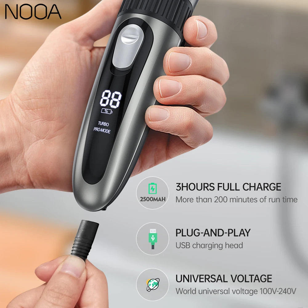 NOOA Rechargeable Electric Hair Clipper Trimmer For Men professional beard trimmer Cordless Barber machine electric razor man