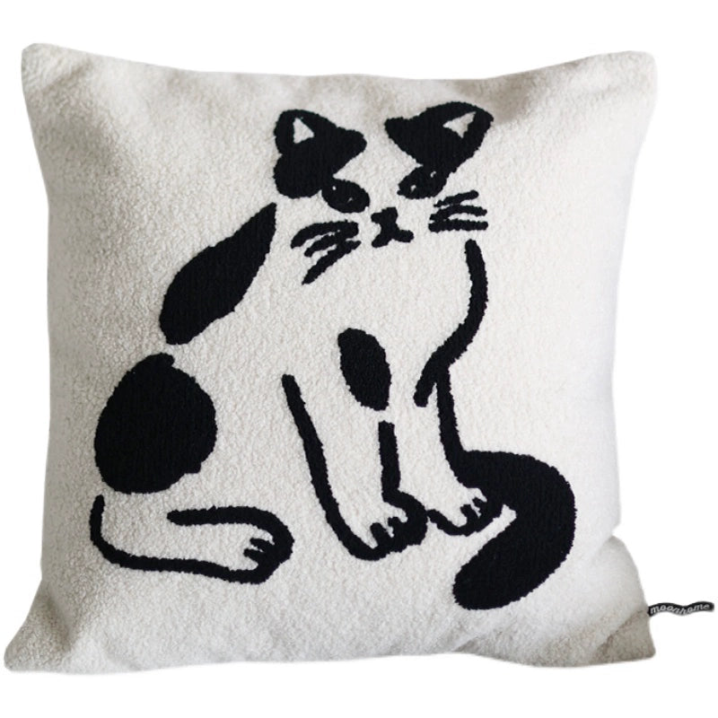 [Moon Resident] Cat Cloud Pillow Original Cute Cure Embroidered Cushion Pillowcase All-Matching Ins Detachable - mybesthealthandwellness