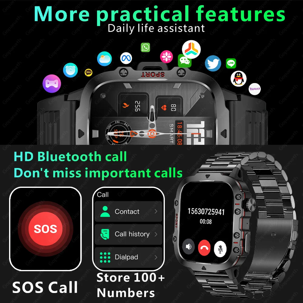 Men's Smart Watch Android Edition For Huawei Ios 3ATM Waterproof Sports Fitness Ai Voice Bluetooth Call Outdoor Smartwatch 2024