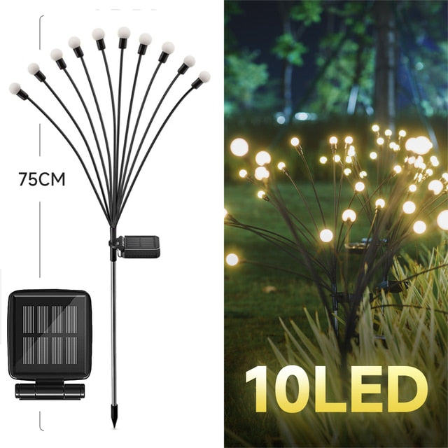 LED Firefly Lamp Solar Outdoor Light Garden Decoration Waterproof Garden Home Lawn Fireworks Light Floor New Year Christmas - mybesthealthandwellness