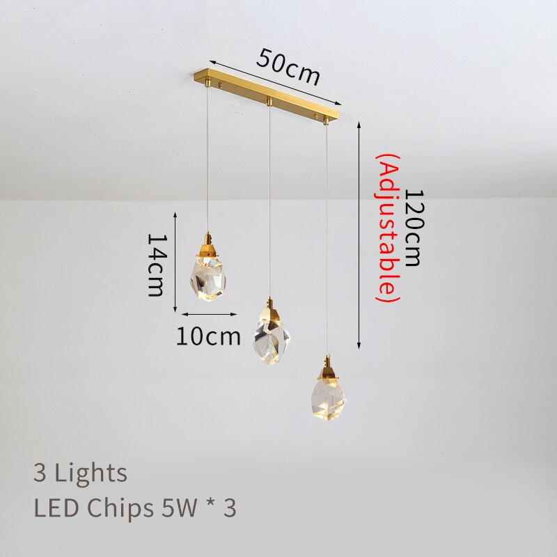 Modern Diamond Crystal Pendant Lights Living Dining Room Ceiling Chandelier Bedroom Kitchen Home Decor Loft Spiral Hanging Lamps - mybesthealthandwellness