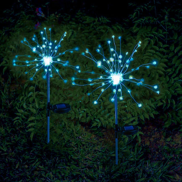 Outdoor Solar Lights Solar Fireworks Lamp Garden Decoration Outdoor Garden 90/120/150 LEDs Lawn Light New Year Christmas Lights - mybesthealthandwellness