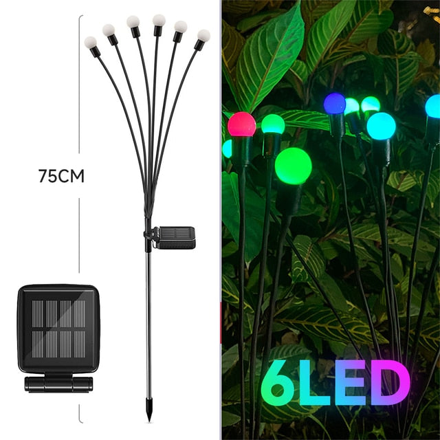 LED Firefly Lamp Solar Outdoor Light Garden Decoration Waterproof Garden Home Lawn Fireworks Light Floor New Year Christmas - mybesthealthandwellness