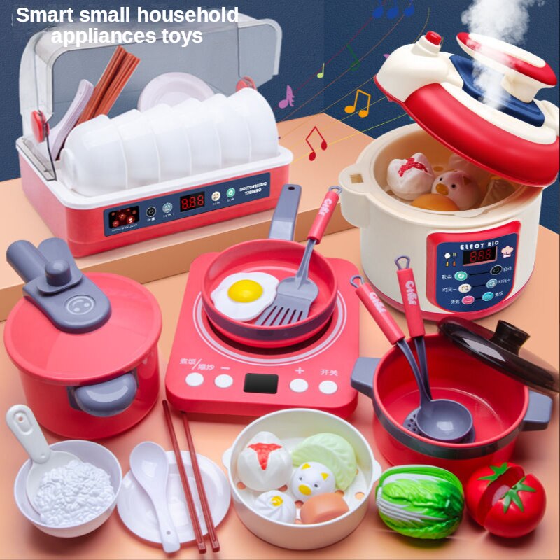 Kitchen Toys Mini Food Children Spray Electric Rice Cooker Toy Playing House Simulation Cooking Early Education For Girls Toys - mybesthealthandwellness