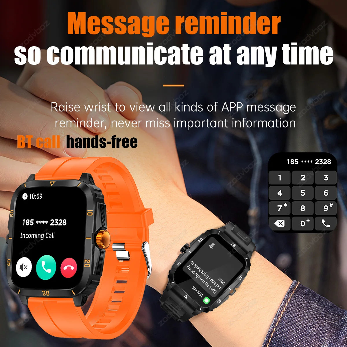 2024 New Swimming Smart Watch Men 1.96" HD Screen Voice Calling Sport Watches Women 3ATM Waterproof Smartwatch For Android iOS