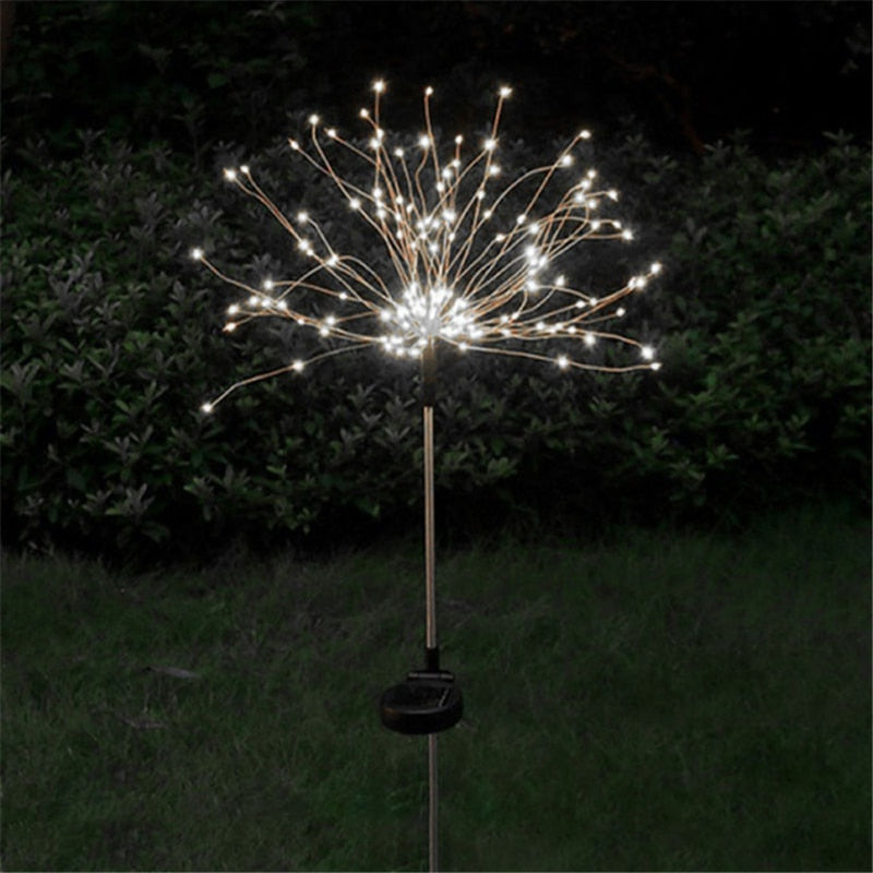 Outdoor Solar Lights Solar Fireworks Lamp Garden Decoration Outdoor Garden 90/120/150 LEDs Lawn Light New Year Christmas Lights - mybesthealthandwellness