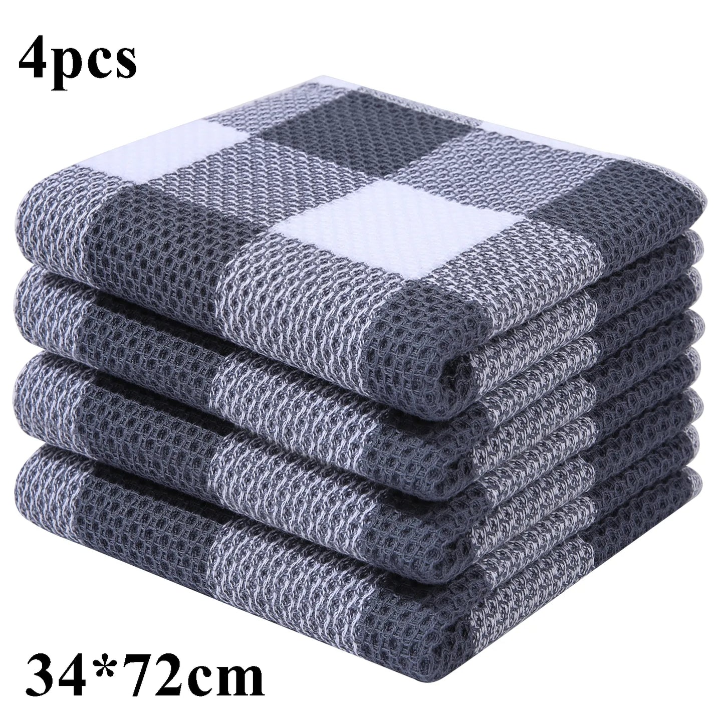 Homaxy 4/6Pcs Cotton Kitchen Towel Ultra Soft Magic Cleaning Cloth Absorbent Cleaning Rags Thickened Wipe Cloths Dishcloth - mybesthealthandwellness