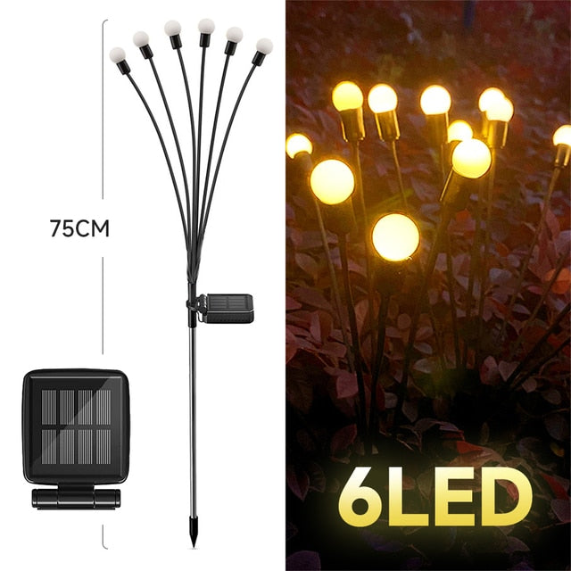 LED Firefly Lamp Solar Outdoor Light Garden Decoration Waterproof Garden Home Lawn Fireworks Light Floor New Year Christmas - mybesthealthandwellness