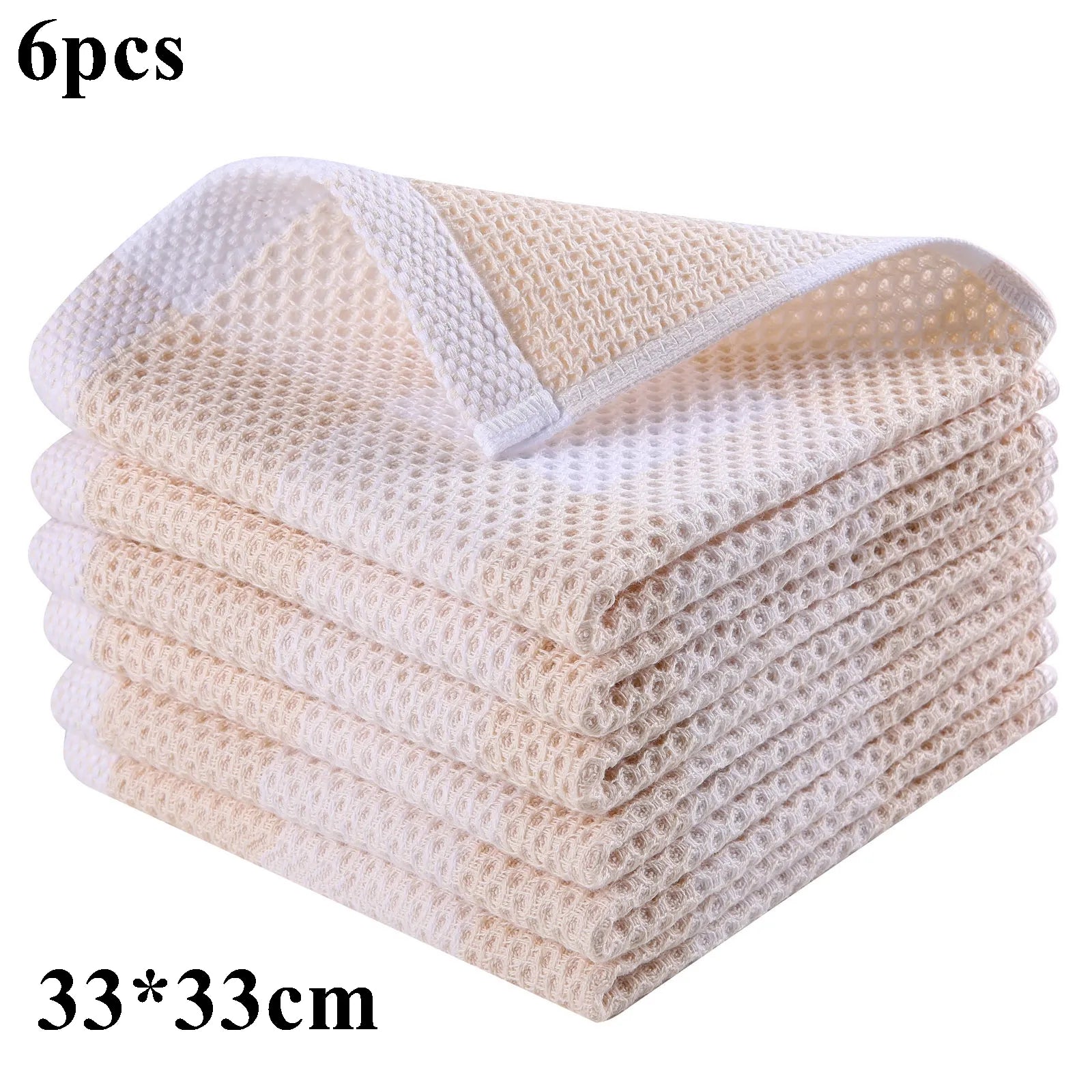 Homaxy 4/6Pcs Cotton Kitchen Towel Ultra Soft Magic Cleaning Cloth Absorbent Cleaning Rags Thickened Wipe Cloths Dishcloth - mybesthealthandwellness