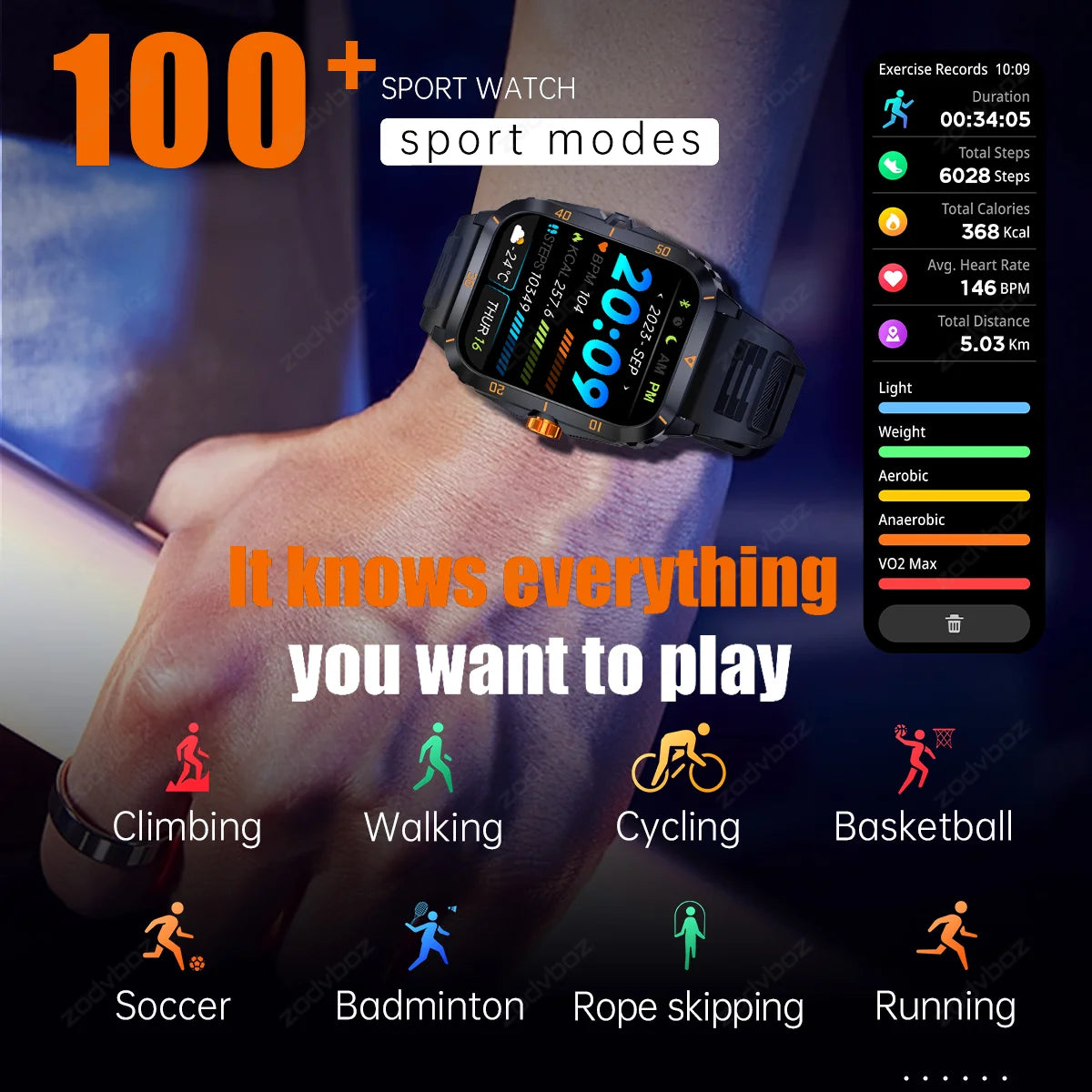 2024 New Swimming Smart Watch Men 1.96" HD Screen Voice Calling Sport Watches Women 3ATM Waterproof Smartwatch For Android iOS