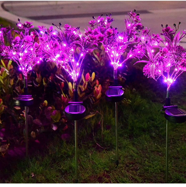 Solar Phalaenopsis Orchid Lights Outdoor Private Garden Decorative Lights Solar Lanterns - mybesthealthandwellness