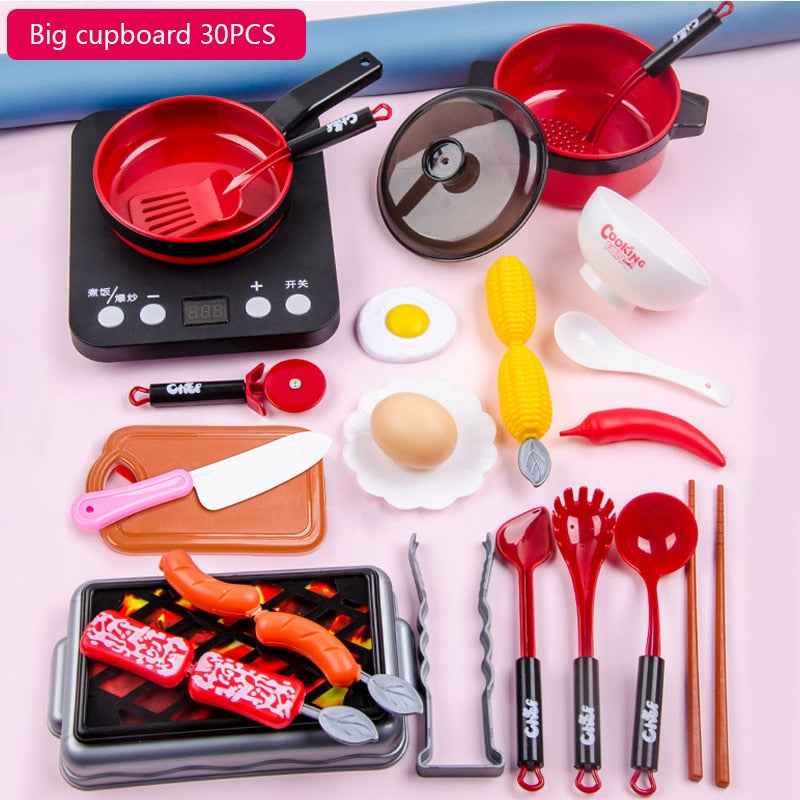 Kitchen Toys Set For Kid Girl Cooking Toy Baby Cutting Fruit Cooking Kitchen Utensils Children Simulation Education Pretend Play - mybesthealthandwellness