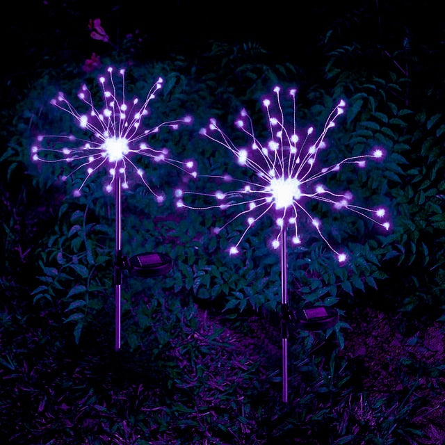 Outdoor Solar Lights Solar Fireworks Lamp Garden Decoration Outdoor Garden 90/120/150 LEDs Lawn Light New Year Christmas Lights - mybesthealthandwellness