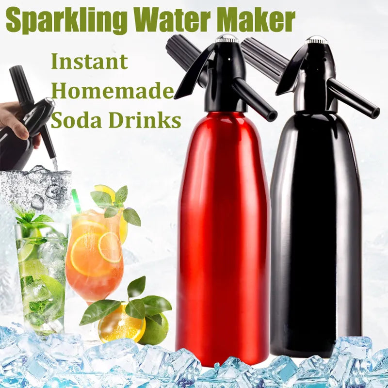 Portable Sparkling Water Maker Flavor Soda Blaster CO2 Cocktail Bubble Drinks Pressurizer Bartender Siphon Accessories Aluminum - mybesthealthandwellness