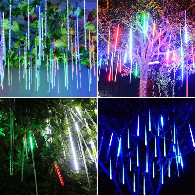 30CM/50CM Waterproof LED Meteor Shower Rain Lights Falling String Lights for Outdoor Home Garden Wedding Party Holiday - mybesthealthandwellness