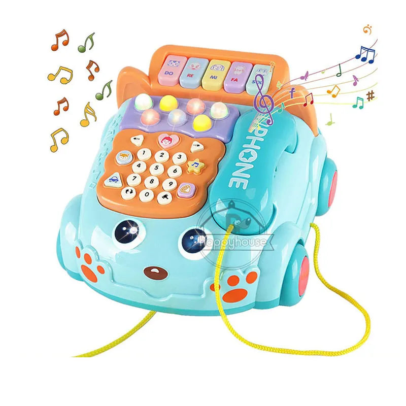 Baby toys 0 12 months Montessori Musical Piano Phone Toys For Baby Girl 13 24 Months Mobile Phone Toys For Kids 2 To 4 Year Old