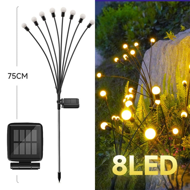 LED Firefly Lamp Solar Outdoor Light Garden Decoration Waterproof Garden Home Lawn Fireworks Light Floor New Year Christmas - mybesthealthandwellness