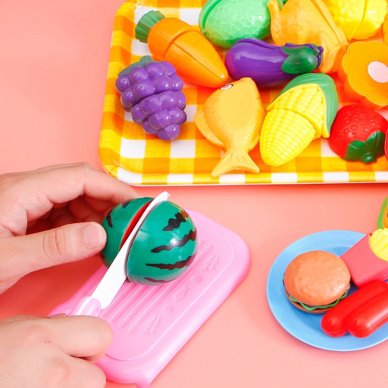 Kitchen Toys Set For Kid Girl Cooking Toy Baby Cutting Fruit Cooking Kitchen Utensils Children Simulation Education Pretend Play - mybesthealthandwellness