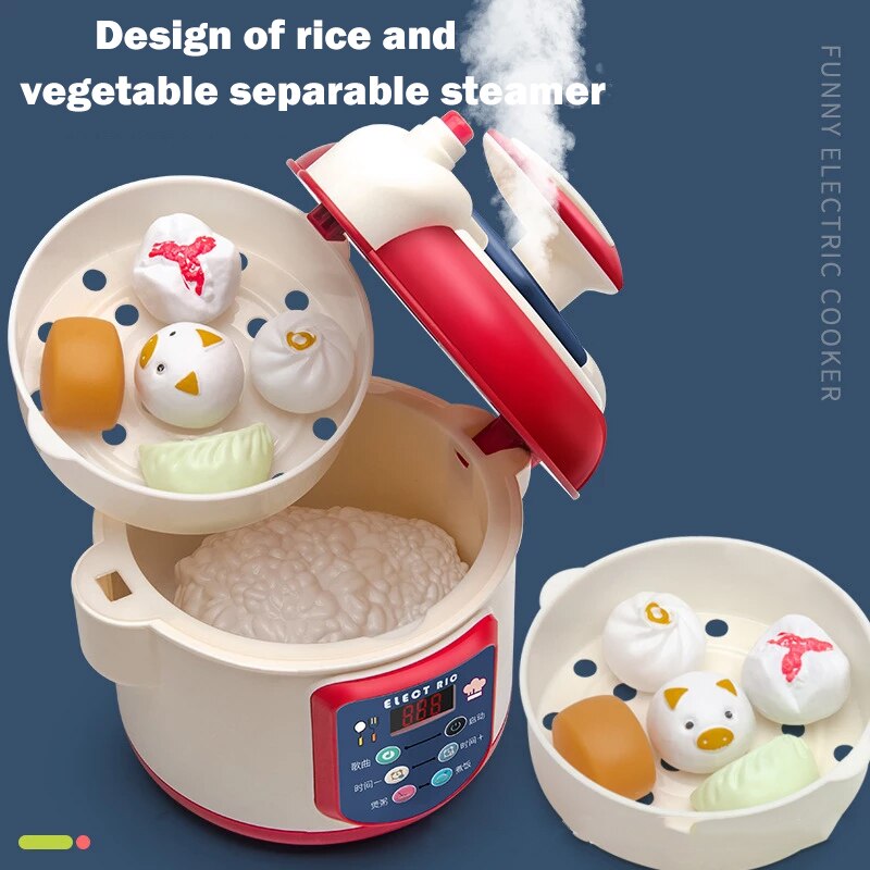 Kitchen Toys Mini Food Children Spray Electric Rice Cooker Toy Playing House Simulation Cooking Early Education For Girls Toys - mybesthealthandwellness