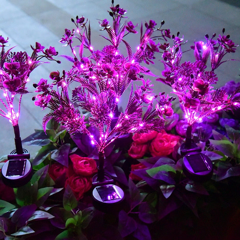 Solar Phalaenopsis Orchid Lights Outdoor Private Garden Decorative Lights Solar Lanterns - mybesthealthandwellness