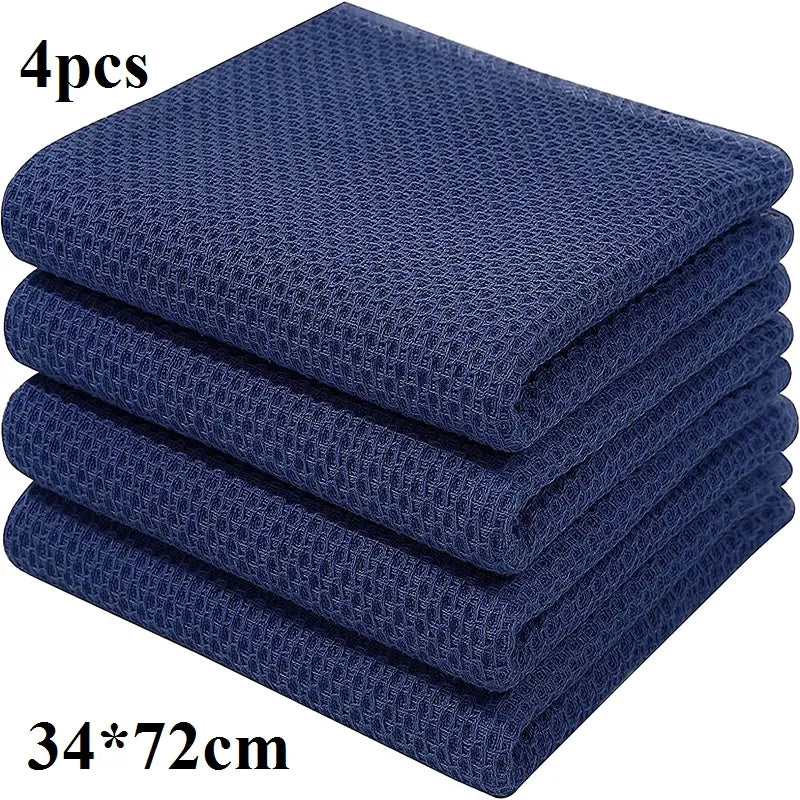 Homaxy 4/6Pcs Cotton Kitchen Towel Ultra Soft Magic Cleaning Cloth Absorbent Cleaning Rags Thickened Wipe Cloths Dishcloth - mybesthealthandwellness