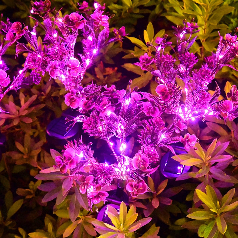 Solar Phalaenopsis Orchid Lights Outdoor Private Garden Decorative Lights Solar Lanterns - mybesthealthandwellness