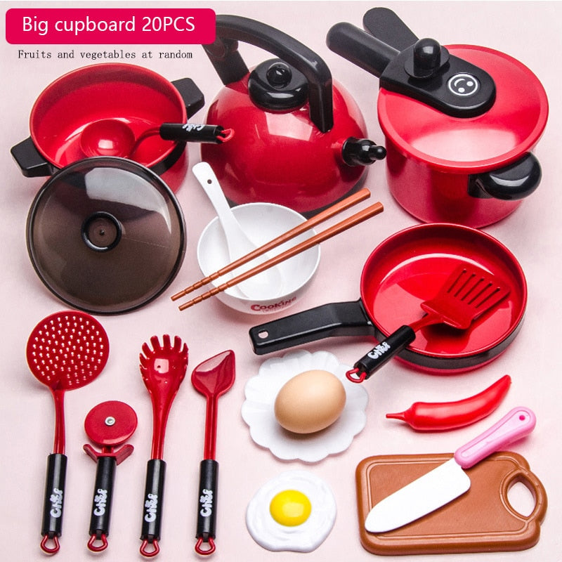 Kitchen Toys Set For Kid Girl Cooking Toy Baby Cutting Fruit Cooking Kitchen Utensils Children Simulation Education Pretend Play - mybesthealthandwellness