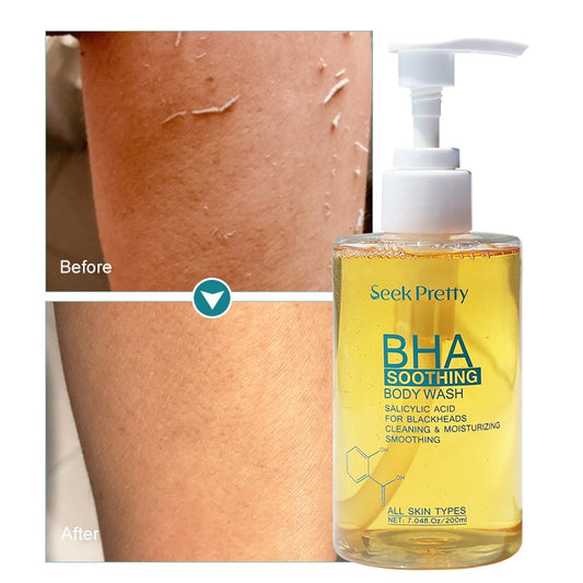 Seekpretty BHA Soothing Body Wash Anti-Acne Remover Removes Blackheads Exfoliates Pores Reduces Wrinkles Brightens Skin Care - mybesthealthandwellness