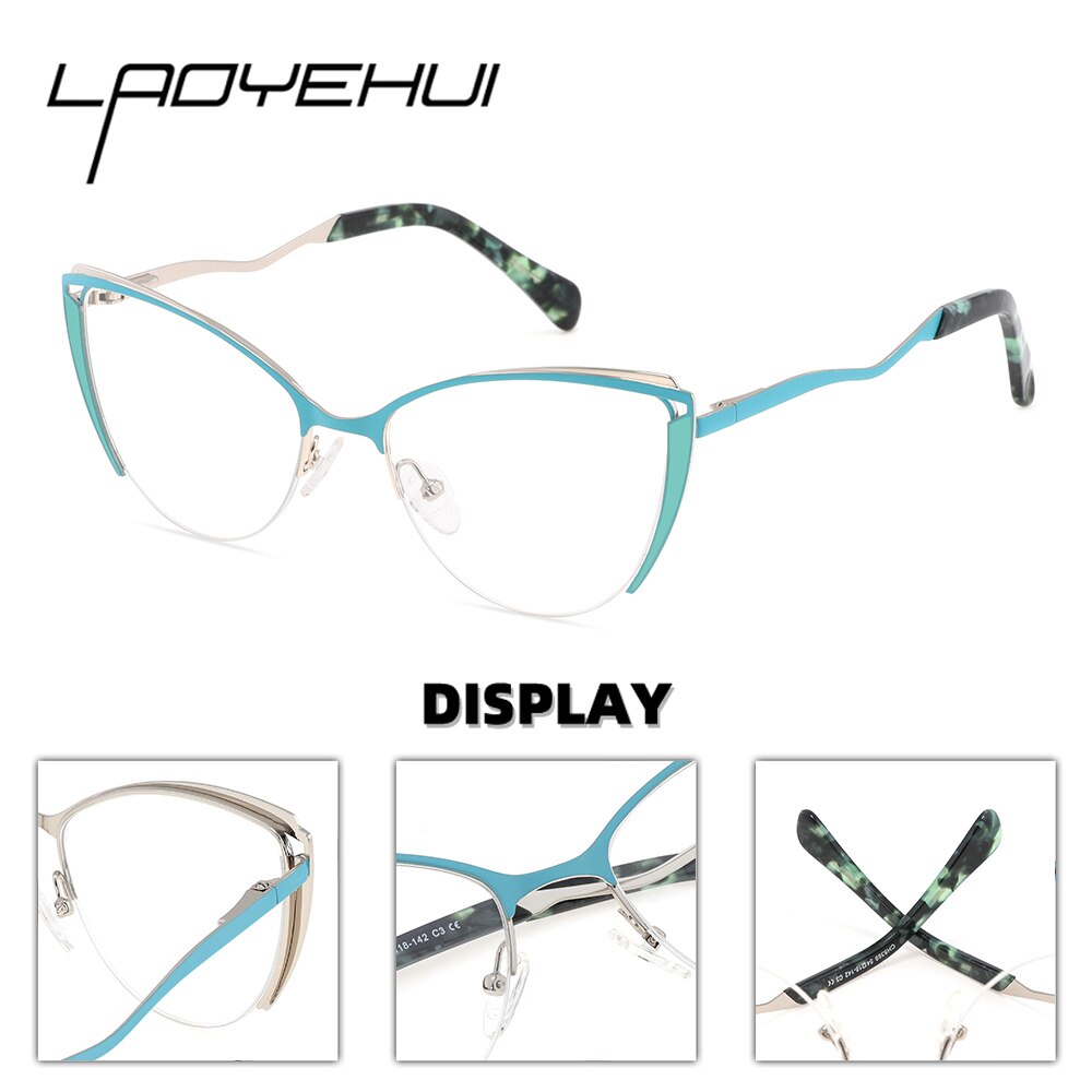 Cat Eye Glasses Frame Women Eyeglasses Frames Retro Eyewear Fashion Prescription Optical Anti Blue Light Myopia Glasses 2022 - mybesthealthandwellness