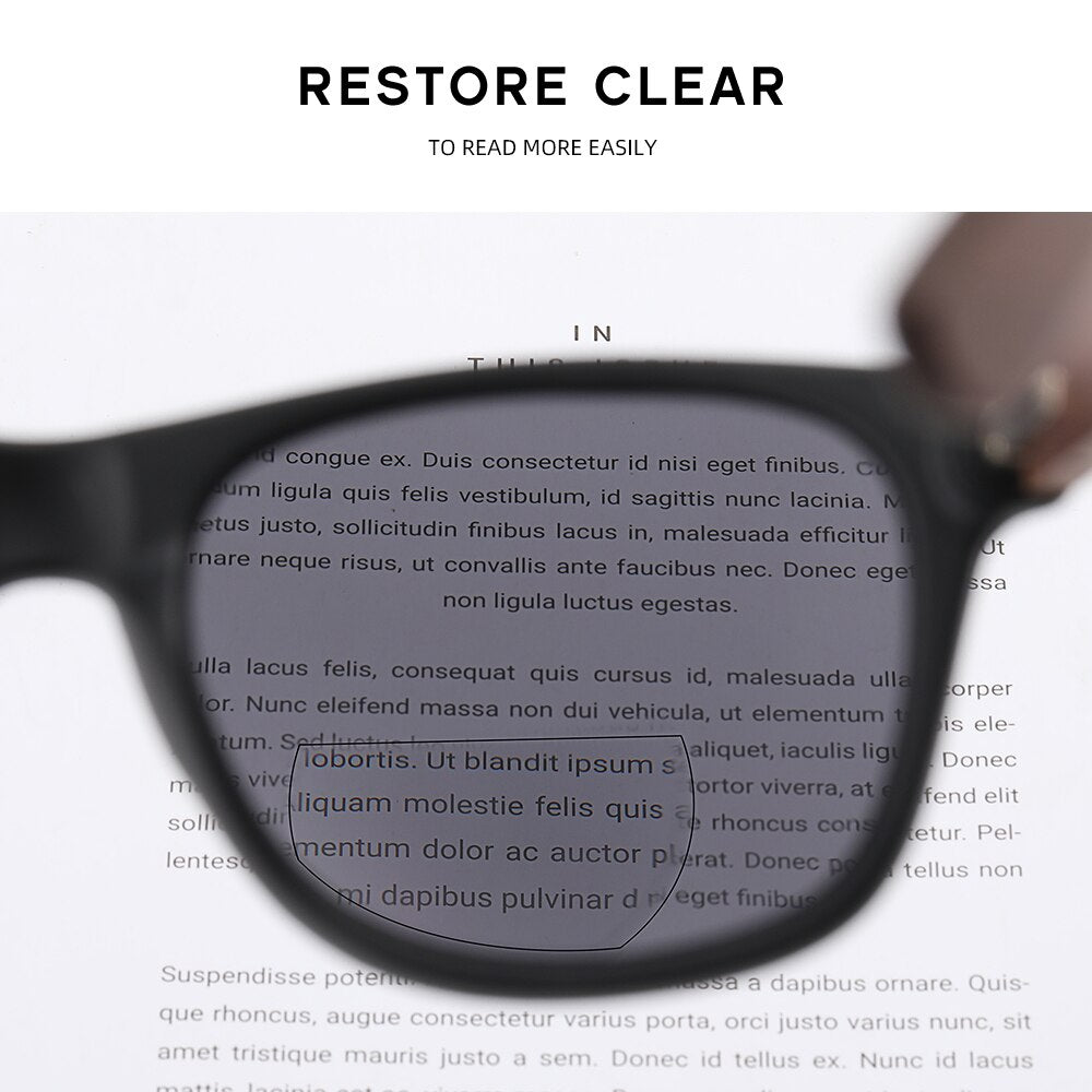 XSW Transition Photochromic Sun Reading Glasses Men Women Wooden Frame Bifocal Progressive Presbyopia Glasses 1.0 2.0 3.0 4. 0 - mybesthealthandwellness