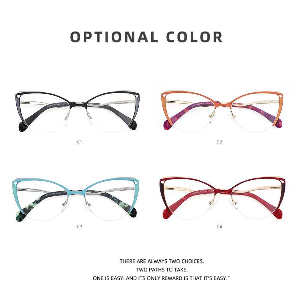 Cat Eye Glasses Frame Women Eyeglasses Frames Retro Eyewear Fashion Prescription Optical Anti Blue Light Myopia Glasses 2022 - mybesthealthandwellness