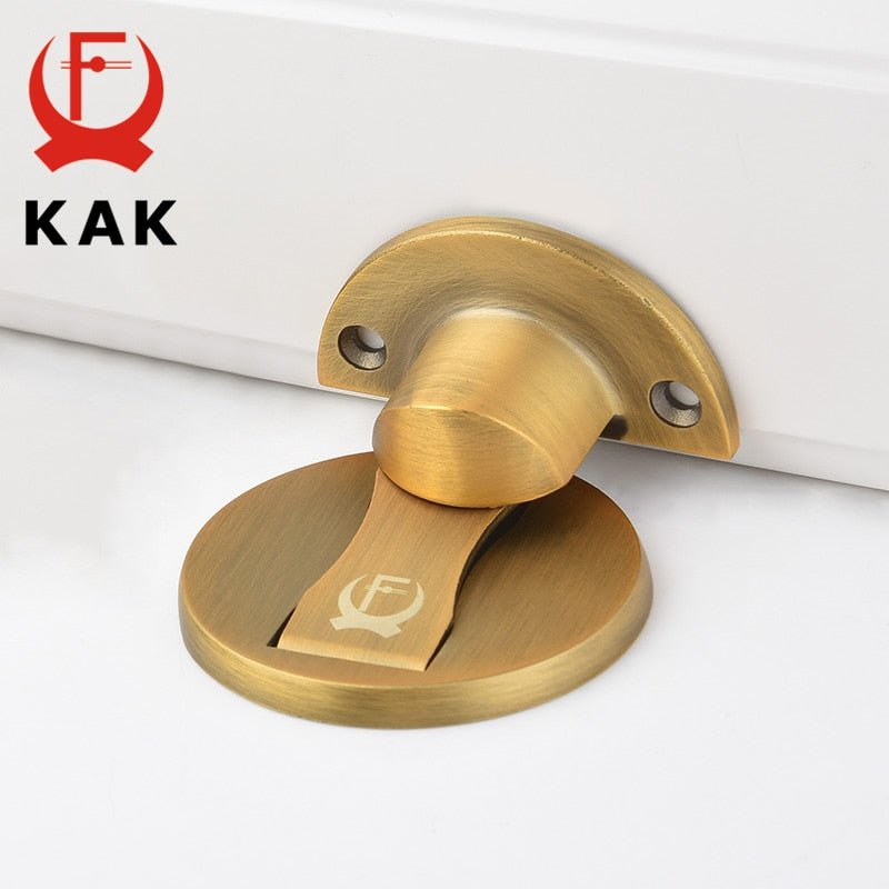 KAK 304 Stainless Steel Magnet Door Stops Magnetic Door Stopper Non-punch Door Holder Hidden Doorstop Furniture Door Hardware - mybesthealthandwellness