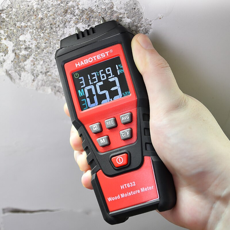 HABOTEST 0-99.9% Digital Wood Moisture Meter Wood Humidity Tester Hygrometer Timber Damp Paper Concreate Cement Detector Tester - mybesthealthandwellness