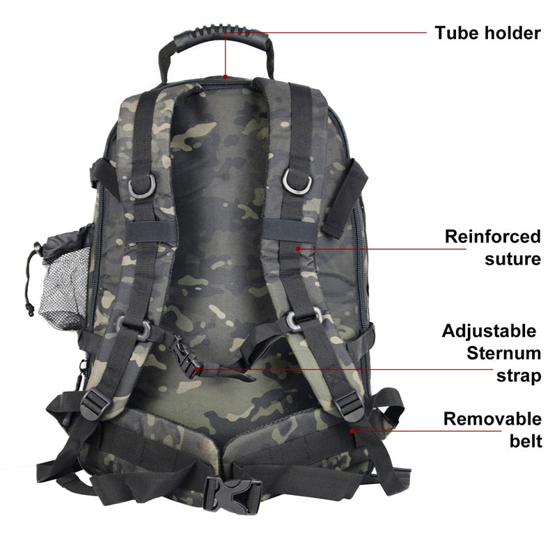 60L Military Tactical Backpack Army Molle Assault Rucksack 3P Outdoor Travel Hiking Rucksacks Camping Hunting Climbing Bags - mybesthealthandwellness