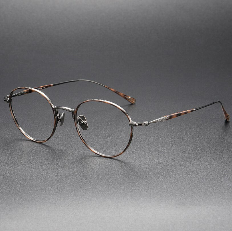 Pure Titanium Presbyopia Reading Eyeglasses Frame Vintage Men Optical Eyewear Anti Scratch Prescription Retro Glasses Women - mybesthealthandwellness