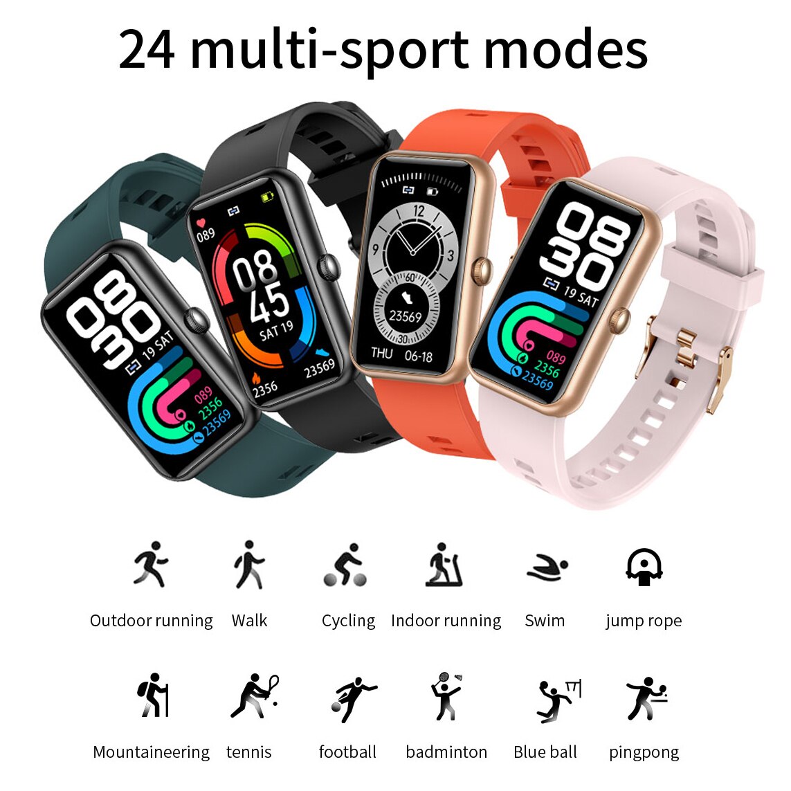 2023 New Smart Watch Men Women Sport Fitness Tracker Blood Pressure Heart Rate IP68 Waterproof Smartwatch for Huawei Iphone - mybesthealthandwellness