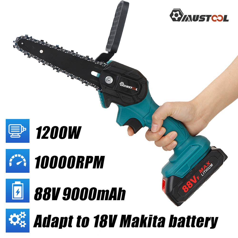 1200W 6 Inch 88VF Mini Electric Chain Saw - mybesthealthandwellness